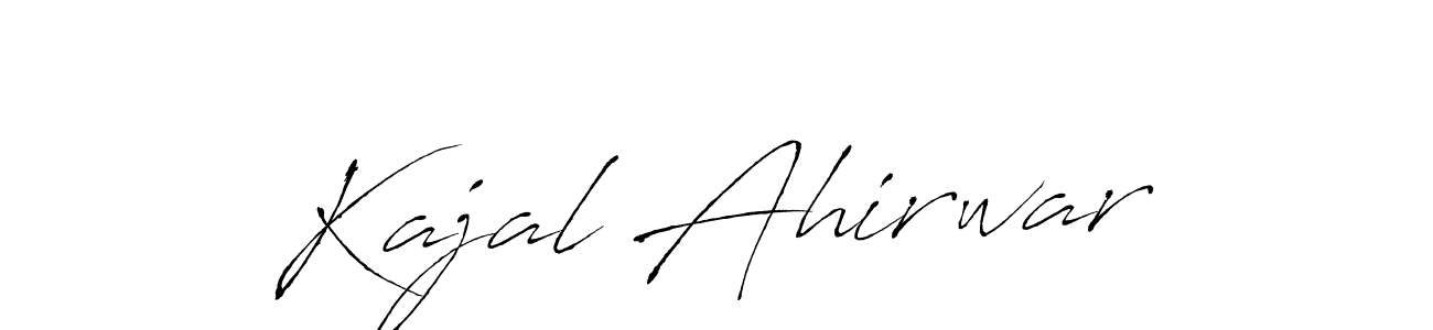 Make a beautiful signature design for name Kajal Ahirwar. With this signature (Antro_Vectra) style, you can create a handwritten signature for free. Kajal Ahirwar signature style 6 images and pictures png