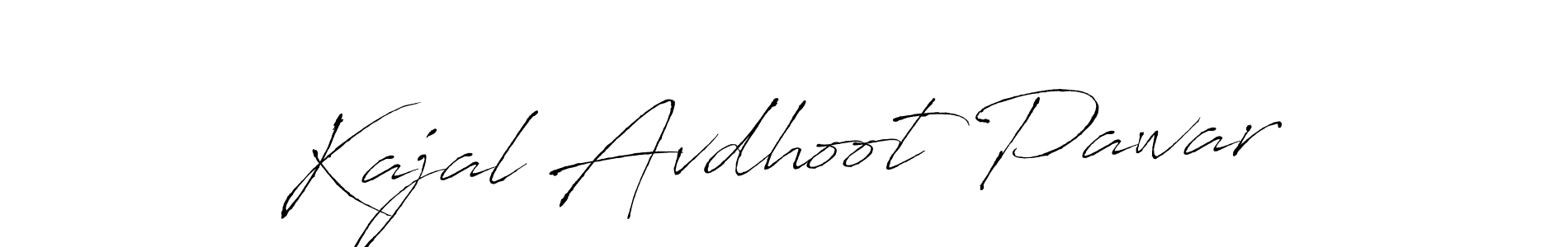 Create a beautiful signature design for name Kajal Avdhoot Pawar. With this signature (Antro_Vectra) fonts, you can make a handwritten signature for free. Kajal Avdhoot Pawar signature style 6 images and pictures png