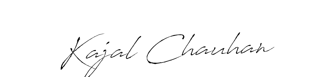 Make a beautiful signature design for name Kajal Chauhan. With this signature (Antro_Vectra) style, you can create a handwritten signature for free. Kajal Chauhan signature style 6 images and pictures png
