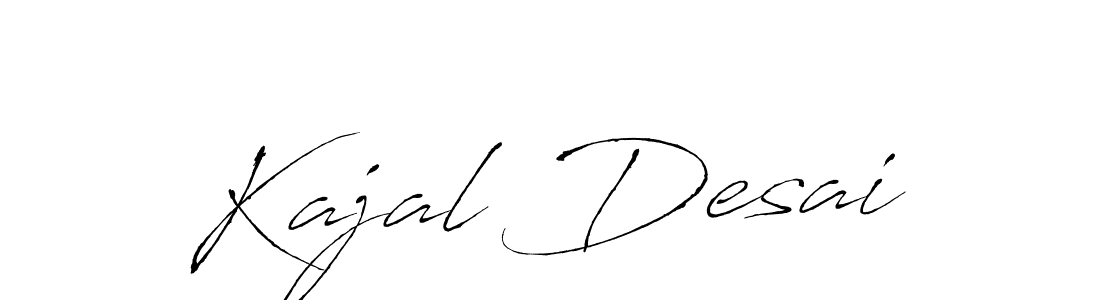 Make a beautiful signature design for name Kajal Desai. With this signature (Antro_Vectra) style, you can create a handwritten signature for free. Kajal Desai signature style 6 images and pictures png