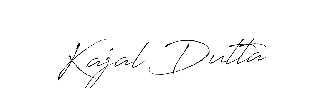 How to make Kajal Dutta name signature. Use Antro_Vectra style for creating short signs online. This is the latest handwritten sign. Kajal Dutta signature style 6 images and pictures png