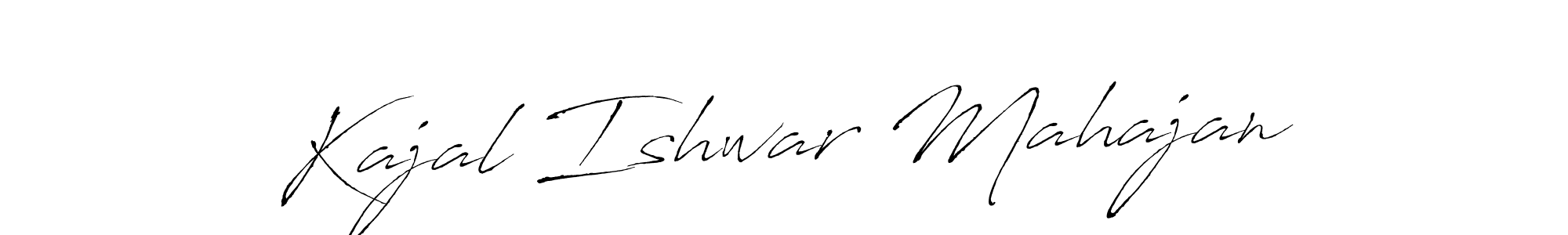 Create a beautiful signature design for name Kajal Ishwar Mahajan. With this signature (Antro_Vectra) fonts, you can make a handwritten signature for free. Kajal Ishwar Mahajan signature style 6 images and pictures png