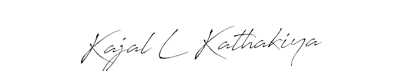 Design your own signature with our free online signature maker. With this signature software, you can create a handwritten (Antro_Vectra) signature for name Kajal L Kathakiya. Kajal L Kathakiya signature style 6 images and pictures png