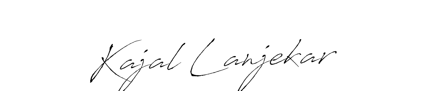 How to make Kajal Lanjekar signature? Antro_Vectra is a professional autograph style. Create handwritten signature for Kajal Lanjekar name. Kajal Lanjekar signature style 6 images and pictures png