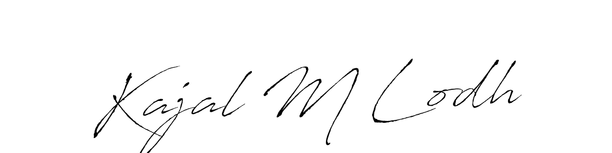 Design your own signature with our free online signature maker. With this signature software, you can create a handwritten (Antro_Vectra) signature for name Kajal M Lodh. Kajal M Lodh signature style 6 images and pictures png