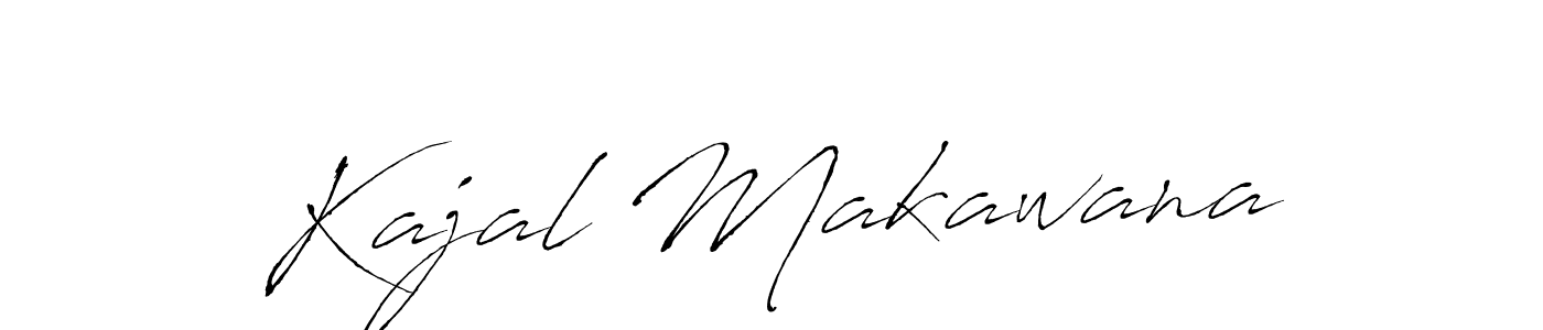Design your own signature with our free online signature maker. With this signature software, you can create a handwritten (Antro_Vectra) signature for name Kajal Makawana. Kajal Makawana signature style 6 images and pictures png