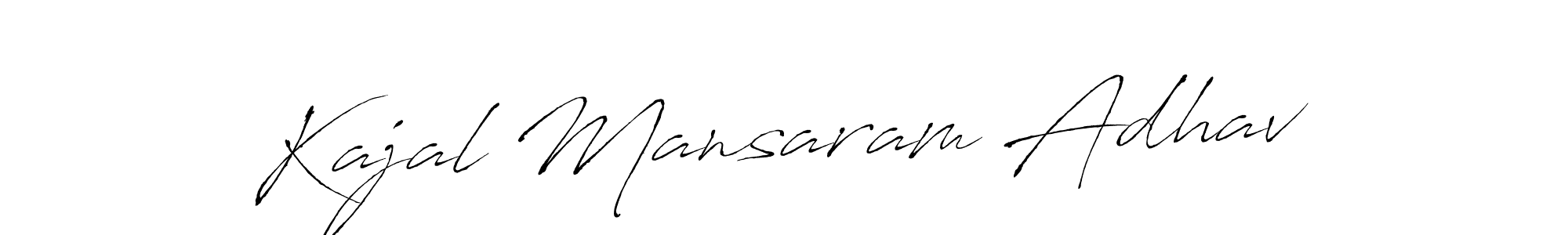 Kajal Mansaram Adhav stylish signature style. Best Handwritten Sign (Antro_Vectra) for my name. Handwritten Signature Collection Ideas for my name Kajal Mansaram Adhav. Kajal Mansaram Adhav signature style 6 images and pictures png