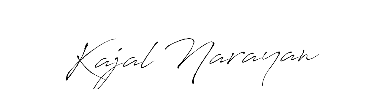 How to make Kajal Narayan signature? Antro_Vectra is a professional autograph style. Create handwritten signature for Kajal Narayan name. Kajal Narayan signature style 6 images and pictures png
