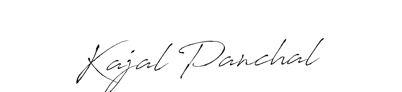 How to make Kajal Panchal name signature. Use Antro_Vectra style for creating short signs online. This is the latest handwritten sign. Kajal Panchal signature style 6 images and pictures png