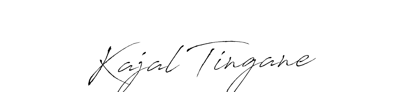 This is the best signature style for the Kajal Tingane name. Also you like these signature font (Antro_Vectra). Mix name signature. Kajal Tingane signature style 6 images and pictures png