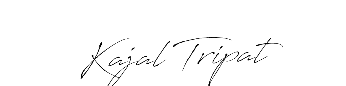 Make a beautiful signature design for name Kajal Tripat. With this signature (Antro_Vectra) style, you can create a handwritten signature for free. Kajal Tripat signature style 6 images and pictures png