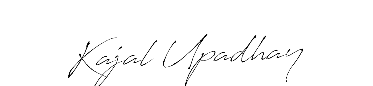 The best way (Antro_Vectra) to make a short signature is to pick only two or three words in your name. The name Kajal Upadhay include a total of six letters. For converting this name. Kajal Upadhay signature style 6 images and pictures png