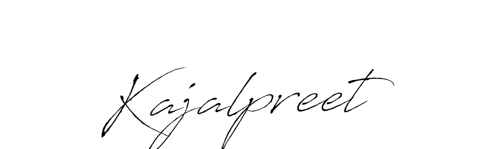 How to make Kajalpreet name signature. Use Antro_Vectra style for creating short signs online. This is the latest handwritten sign. Kajalpreet signature style 6 images and pictures png