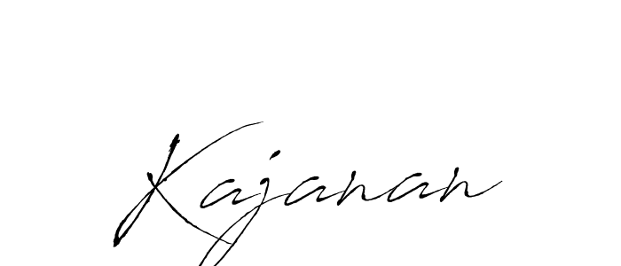 Make a beautiful signature design for name Kajanan. With this signature (Antro_Vectra) style, you can create a handwritten signature for free. Kajanan signature style 6 images and pictures png