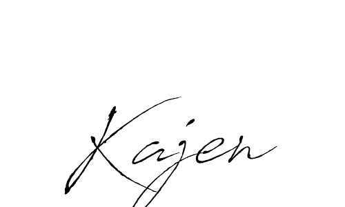 Design your own signature with our free online signature maker. With this signature software, you can create a handwritten (Antro_Vectra) signature for name Kajen. Kajen signature style 6 images and pictures png