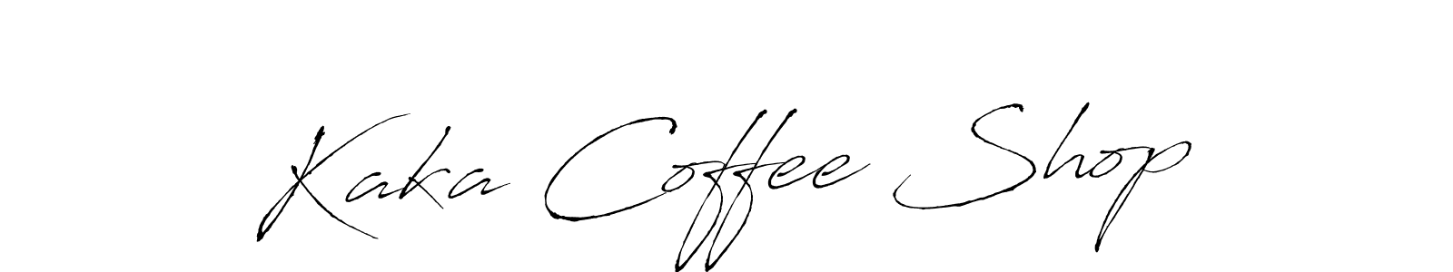 Design your own signature with our free online signature maker. With this signature software, you can create a handwritten (Antro_Vectra) signature for name Kaka Coffee Shop. Kaka Coffee Shop signature style 6 images and pictures png