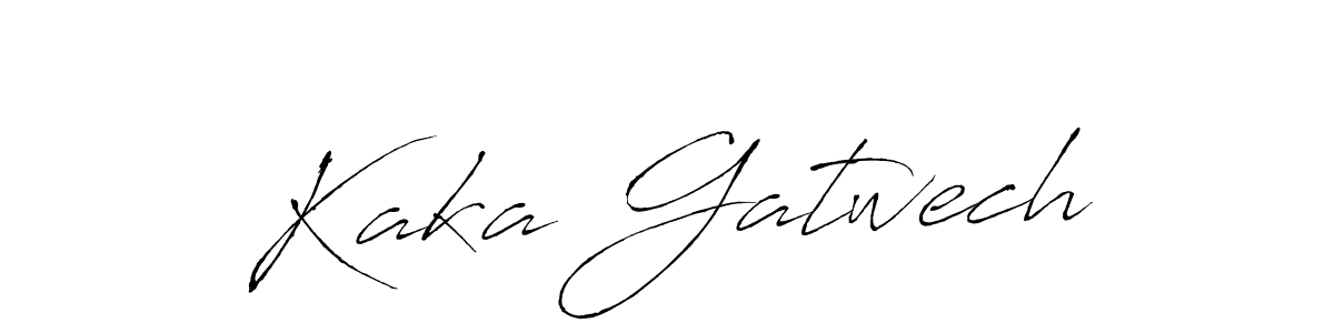 How to make Kaka Gatwech name signature. Use Antro_Vectra style for creating short signs online. This is the latest handwritten sign. Kaka Gatwech signature style 6 images and pictures png
