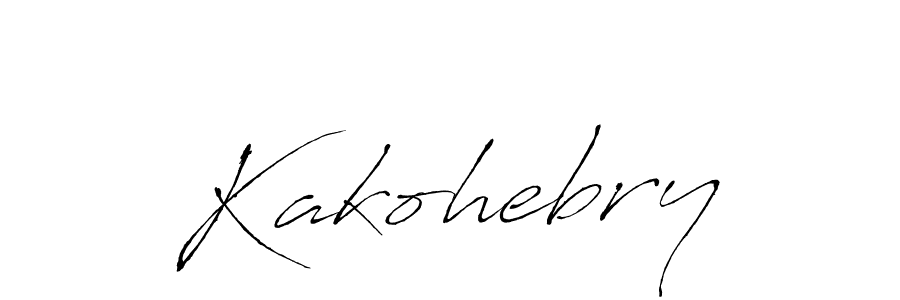 Design your own signature with our free online signature maker. With this signature software, you can create a handwritten (Antro_Vectra) signature for name Kakohebry. Kakohebry signature style 6 images and pictures png