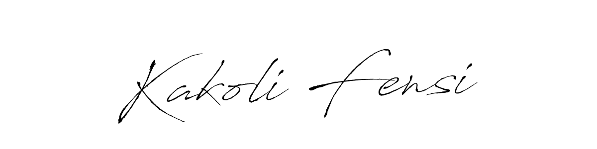 How to make Kakoli Fensi name signature. Use Antro_Vectra style for creating short signs online. This is the latest handwritten sign. Kakoli Fensi signature style 6 images and pictures png