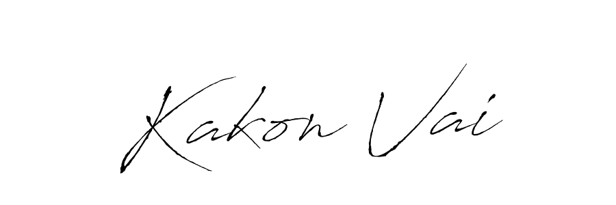 Create a beautiful signature design for name Kakon Vai. With this signature (Antro_Vectra) fonts, you can make a handwritten signature for free. Kakon Vai signature style 6 images and pictures png