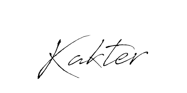 Design your own signature with our free online signature maker. With this signature software, you can create a handwritten (Antro_Vectra) signature for name Kakter. Kakter signature style 6 images and pictures png