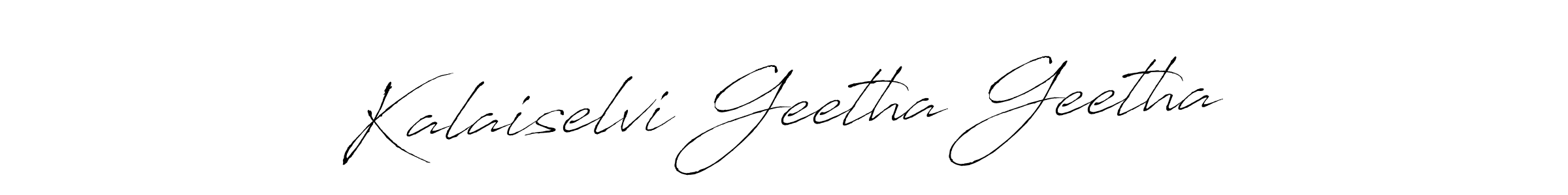 Similarly Antro_Vectra is the best handwritten signature design. Signature creator online .You can use it as an online autograph creator for name Kalaiselvi Geetha Geetha. Kalaiselvi Geetha Geetha signature style 6 images and pictures png