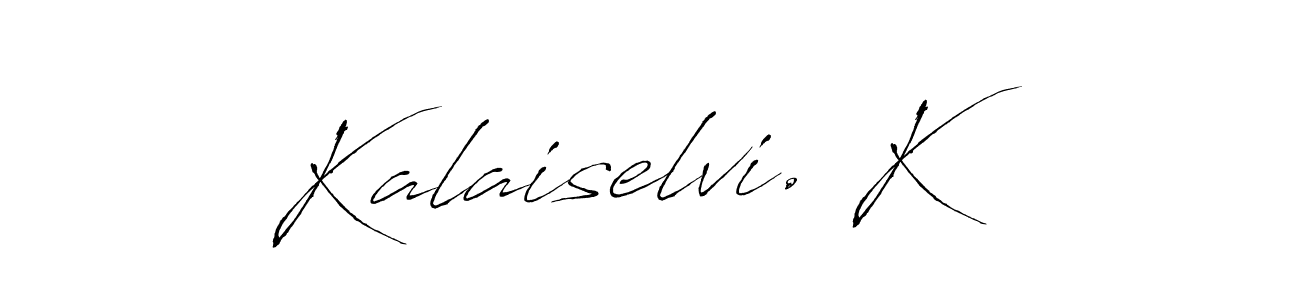 How to make Kalaiselvi. K name signature. Use Antro_Vectra style for creating short signs online. This is the latest handwritten sign. Kalaiselvi. K signature style 6 images and pictures png