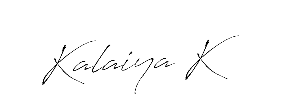 It looks lik you need a new signature style for name Kalaiya K. Design unique handwritten (Antro_Vectra) signature with our free signature maker in just a few clicks. Kalaiya K signature style 6 images and pictures png