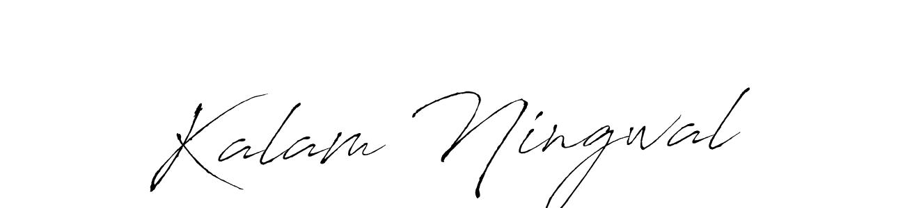 Create a beautiful signature design for name Kalam Ningwal. With this signature (Antro_Vectra) fonts, you can make a handwritten signature for free. Kalam Ningwal signature style 6 images and pictures png