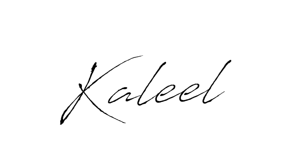 Kaleel stylish signature style. Best Handwritten Sign (Antro_Vectra) for my name. Handwritten Signature Collection Ideas for my name Kaleel. Kaleel signature style 6 images and pictures png