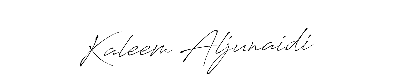 How to make Kaleem Aljunaidi signature? Antro_Vectra is a professional autograph style. Create handwritten signature for Kaleem Aljunaidi name. Kaleem Aljunaidi signature style 6 images and pictures png