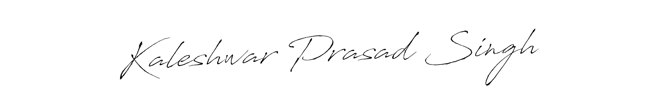 Create a beautiful signature design for name Kaleshwar Prasad Singh. With this signature (Antro_Vectra) fonts, you can make a handwritten signature for free. Kaleshwar Prasad Singh signature style 6 images and pictures png