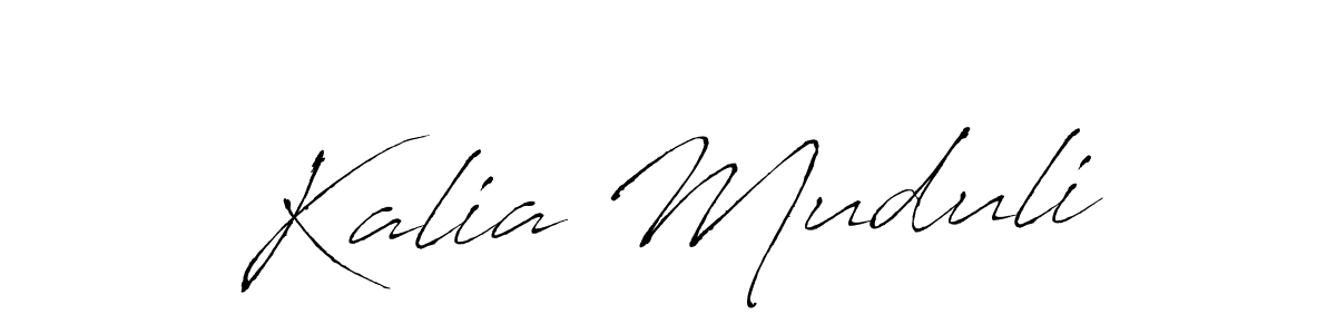 How to make Kalia Muduli name signature. Use Antro_Vectra style for creating short signs online. This is the latest handwritten sign. Kalia Muduli signature style 6 images and pictures png
