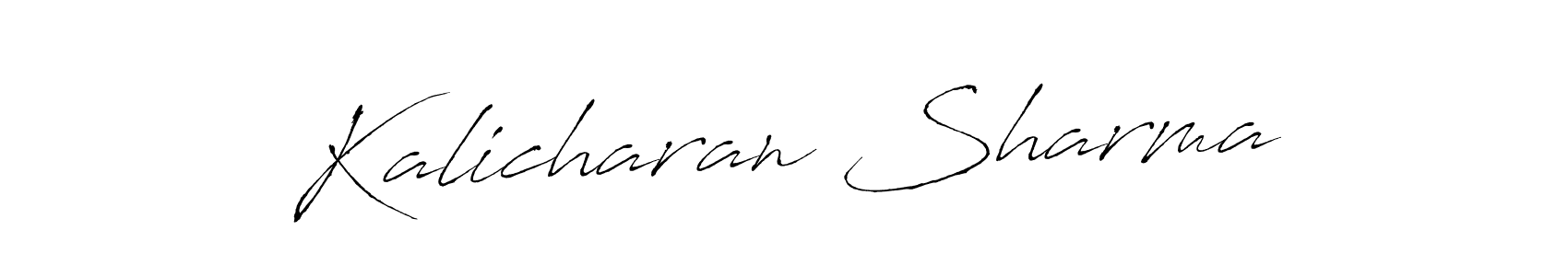 The best way (Antro_Vectra) to make a short signature is to pick only two or three words in your name. The name Kalicharan Sharma include a total of six letters. For converting this name. Kalicharan Sharma signature style 6 images and pictures png