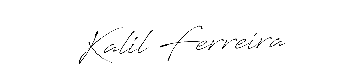 Design your own signature with our free online signature maker. With this signature software, you can create a handwritten (Antro_Vectra) signature for name Kalil Ferreira. Kalil Ferreira signature style 6 images and pictures png