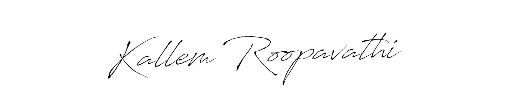 How to make Kallem Roopavathi signature? Antro_Vectra is a professional autograph style. Create handwritten signature for Kallem Roopavathi name. Kallem Roopavathi signature style 6 images and pictures png