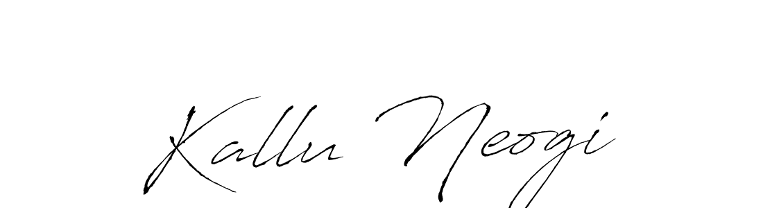 Design your own signature with our free online signature maker. With this signature software, you can create a handwritten (Antro_Vectra) signature for name Kallu Neogi. Kallu Neogi signature style 6 images and pictures png