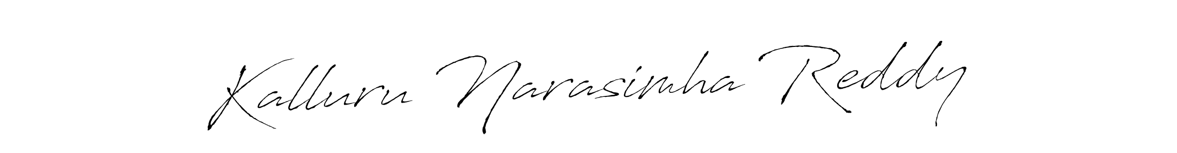 Create a beautiful signature design for name Kalluru Narasimha Reddy. With this signature (Antro_Vectra) fonts, you can make a handwritten signature for free. Kalluru Narasimha Reddy signature style 6 images and pictures png
