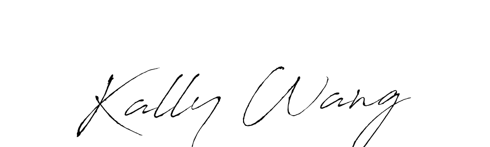 How to make Kally Wang signature? Antro_Vectra is a professional autograph style. Create handwritten signature for Kally Wang name. Kally Wang signature style 6 images and pictures png