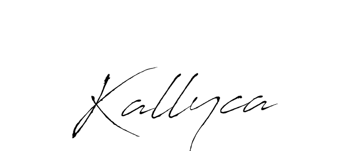 Similarly Antro_Vectra is the best handwritten signature design. Signature creator online .You can use it as an online autograph creator for name Kallyca. Kallyca signature style 6 images and pictures png