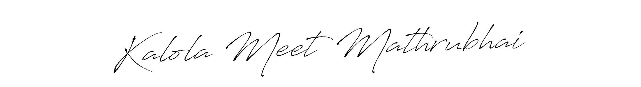 The best way (Antro_Vectra) to make a short signature is to pick only two or three words in your name. The name Kalola Meet Mathrubhai include a total of six letters. For converting this name. Kalola Meet Mathrubhai signature style 6 images and pictures png