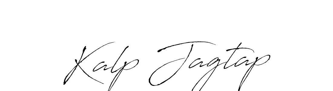 How to make Kalp Jagtap name signature. Use Antro_Vectra style for creating short signs online. This is the latest handwritten sign. Kalp Jagtap signature style 6 images and pictures png