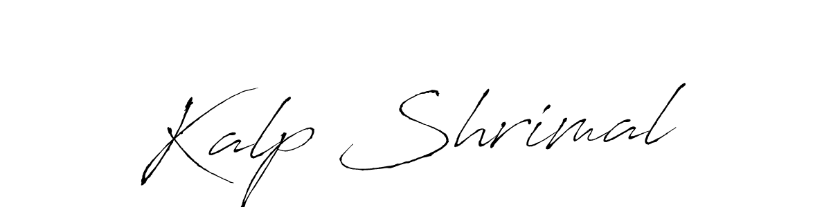 How to make Kalp Shrimal signature? Antro_Vectra is a professional autograph style. Create handwritten signature for Kalp Shrimal name. Kalp Shrimal signature style 6 images and pictures png