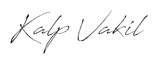 Make your name Kalp Vakil memorable on every contract using Antro_Vectra autograph style. Instant transparent background export available. Kalp Vakil signature style 6 images and pictures png