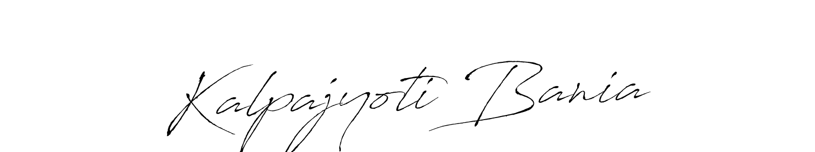 How to make Kalpajyoti Bania name signature. Use Antro_Vectra style for creating short signs online. This is the latest handwritten sign. Kalpajyoti Bania signature style 6 images and pictures png