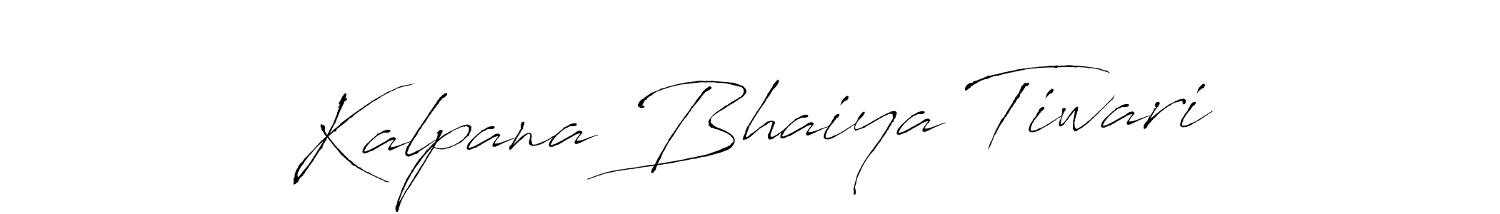 Create a beautiful signature design for name Kalpana Bhaiya Tiwari. With this signature (Antro_Vectra) fonts, you can make a handwritten signature for free. Kalpana Bhaiya Tiwari signature style 6 images and pictures png