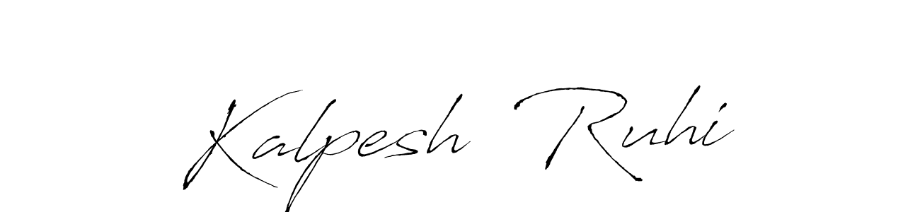 You can use this online signature creator to create a handwritten signature for the name Kalpesh  Ruhi. This is the best online autograph maker. Kalpesh  Ruhi signature style 6 images and pictures png