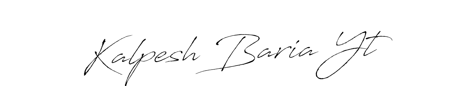 Also we have Kalpesh Baria Yt name is the best signature style. Create professional handwritten signature collection using Antro_Vectra autograph style. Kalpesh Baria Yt signature style 6 images and pictures png