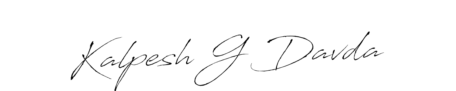 Make a beautiful signature design for name Kalpesh G Davda. With this signature (Antro_Vectra) style, you can create a handwritten signature for free. Kalpesh G Davda signature style 6 images and pictures png