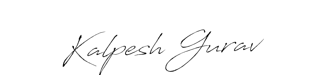 Make a beautiful signature design for name Kalpesh Gurav. With this signature (Antro_Vectra) style, you can create a handwritten signature for free. Kalpesh Gurav signature style 6 images and pictures png
